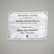 The plaque on the Kentish Council Offices formerly the site of Roland Children's Home.